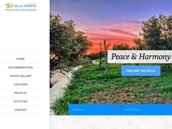 Izrada responzivne multijezične web stranice s booking skriptom za rezervacije sa online plaćanjem za Villu Renatu