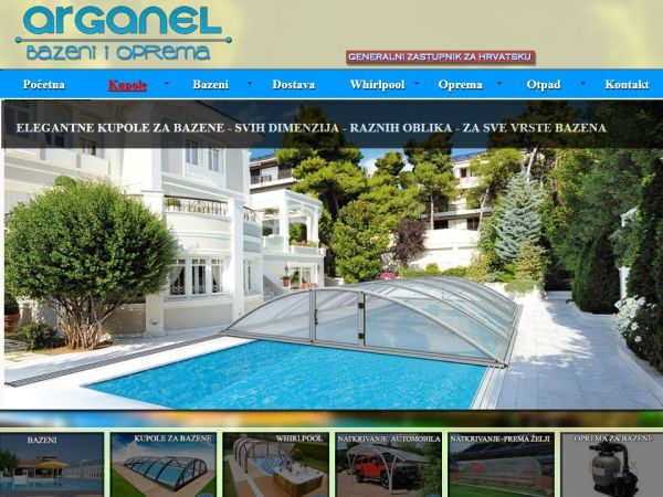 Izrada responzivne web stranice za Bazene Arganel
